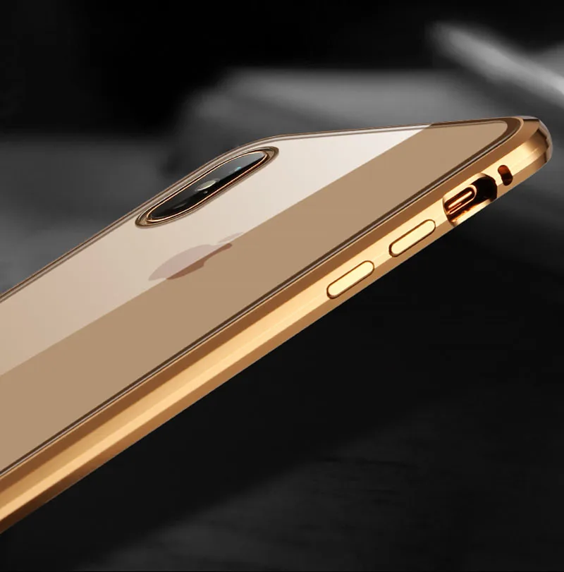 BFOLLOW передний и задний 3D стеклянный чехол для iPhone X XS/XR/XS Max Магнитный 360 Полный корпус алюминиевый металлический чехол Coque Fundas