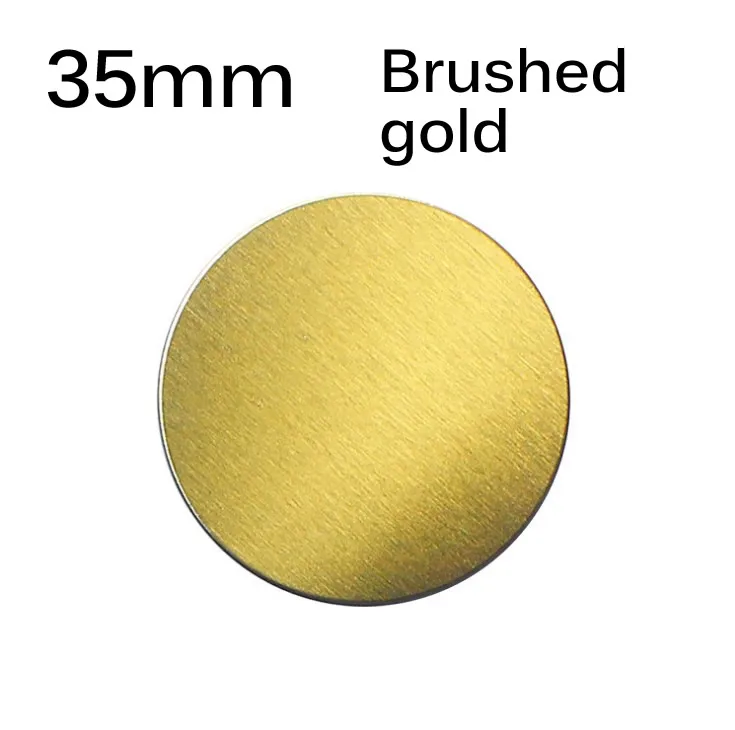 35Gold-brushed 2 шт./лот 35 мм матовый круговой универсальный металлический диск железный лист для iphone zte магнитный автомобильный держатель подставки для мобильного телефона - Цвет: 35Gold-brushed