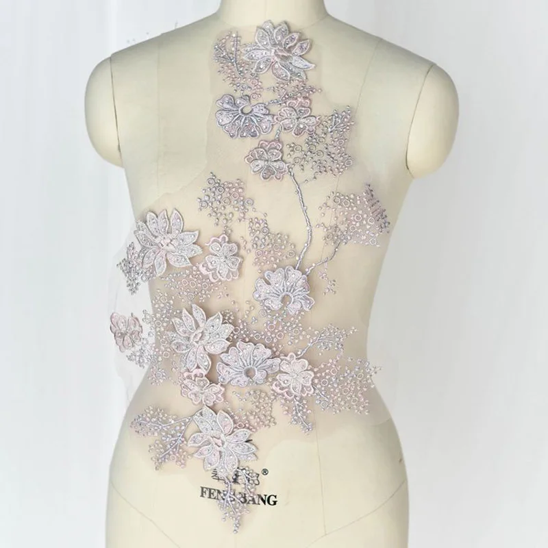 Бусины ручной работы 3D аппликация свадебного платья Стразы Сделай Сам свадебный