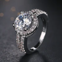 2017 new arrival luxury blue cubic zirconia engagement rings anniversary jewelry gifts trendy ring set anillos mujer r 060