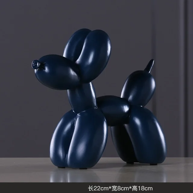 G Современная статуя собаки Jeff Koon с воздушным шаром абстрактная скульптура нордический шар художественная статуя собаки Скульптура изделия из смолы украшение дома подарок - Цвет: G