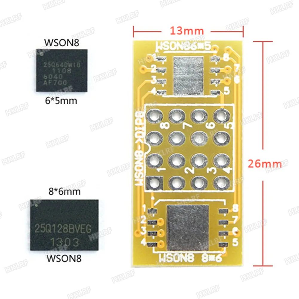 QFN8 DIP8 программатор плата адаптера WSON8 8x6 мм 6x5 для RT809H RT809F TL866II Pus TL866A TNM5000 XELTEK