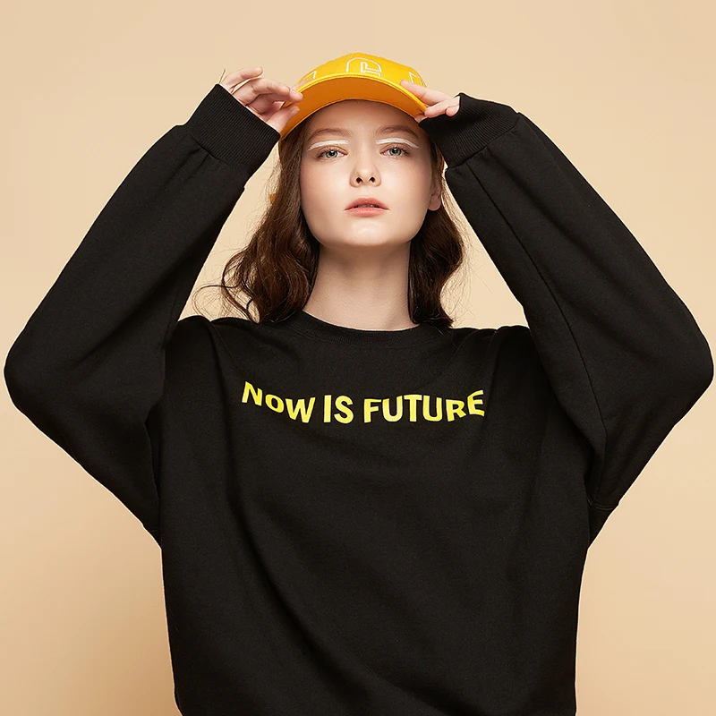 Toyouth Для женщин толстовка теплая зима Толстовка Осень Harajuku Повседневное топы с