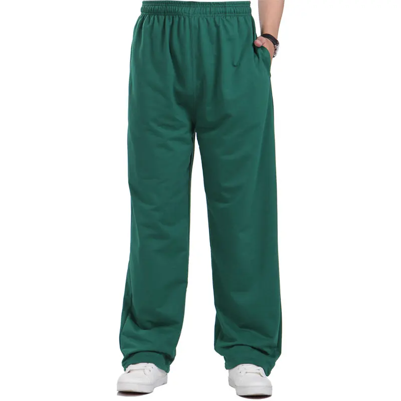 Dark Green Модные мужские Штаны для бега, одноцветные повседневные мужские штаны для бега в стиле хип-хоп, мужские спортивные брюки на открытом воздухе, Pantalon Homme 3XL 4XL 5XL 200 - Цвет: Dark Green