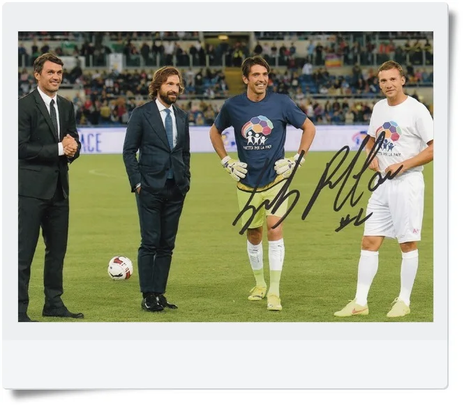 Оригинальная фото с автографом Gianluigi Buffon 7 дюймов бесплатная доставка 062017|freeshipping|