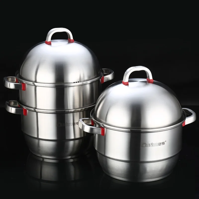 Бесплатная доставка кастрюля с пароваркой Высокое качество #304 нержавеющая сталь