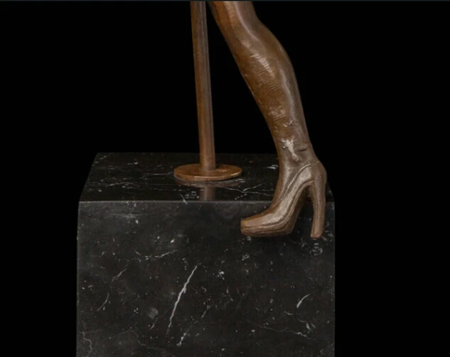 Красивое художественное украшение стальная трубка для танцев девочек Бронзовая