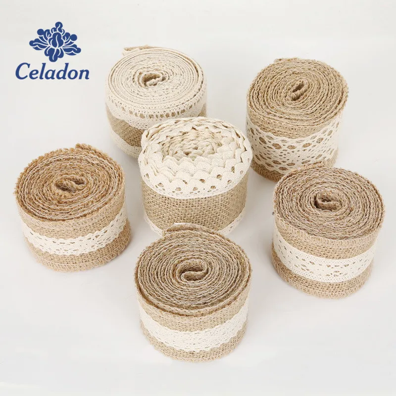 2 метра натуральная джутовая фотолента для детской рождественской