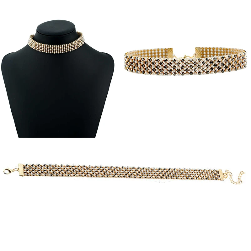 2017 новое поступление Трендовое ожерелье-чокер со стразами ожерелье для женщин