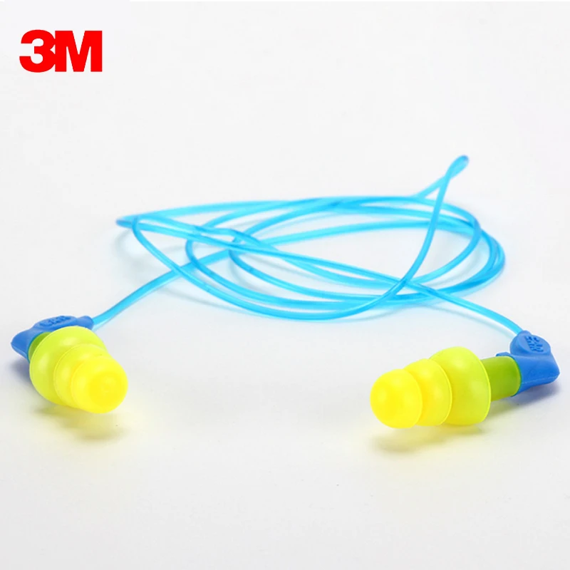 3M 340-8002 защита для ушей аутентичная пена мягкие силиконовые, со шнуром шумоподавление рождественские затычки для ушей для плавания наушники для защиты от холодда