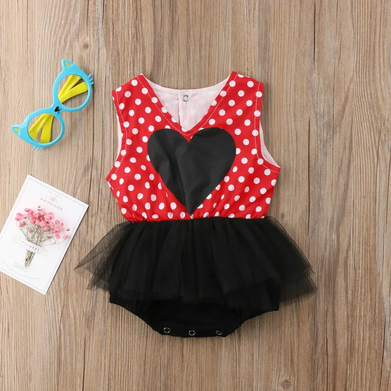 Комбинезон для новорожденных девочек Pudcoco милый комбинезон в горошек с принтом