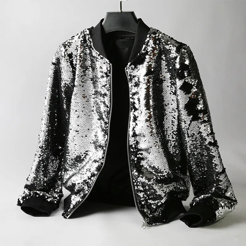 Новинка весны 2019 Женская куртка с блестками модная верхняя одежда на осень