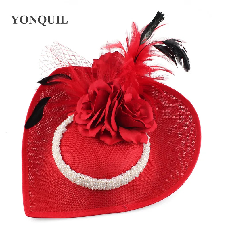 

Elegant Lady Wedding Party Church Headpiece Vintage Derby Kentucky Millinery Hat Chapeau Fascinators With Flower Headwear Fedora