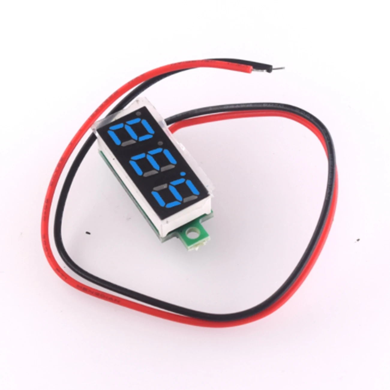 blue 2pin 0,28 дюймов красный синий цифровой светодиодный мини дисплей модуль DC0-100V вольтметр тестер напряжения измерительный прибор с панелью мотоцикл автомобиль - Цвет: blue