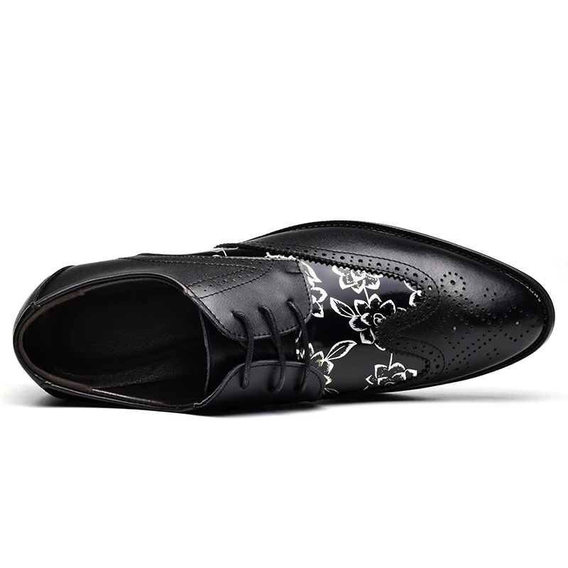 Мужская обувь с перфорацией типа броги COSIDRAM деловая из искусственной кожи острым