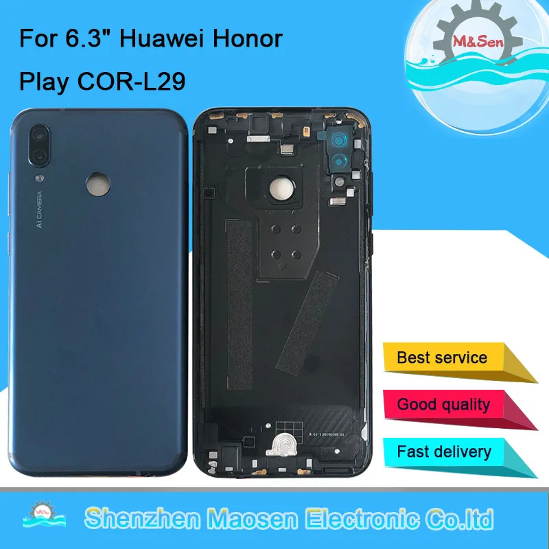 Чехол M& Sen для 6," huawei Honor Play COR-L29, металлический чехол на заднюю часть батареи, задняя крышка корпуса+ рамка для камеры+ стекло+ вспышка+ боковые клавиши