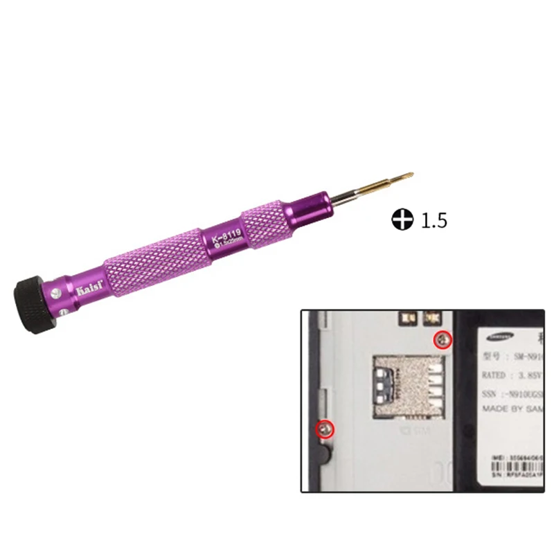 Отвертка Kaisi K-8119 1 2 5 Philips/0 8 5-точечная/0 6 Y/ T2 для iPhone 7/ Huawei P8 инструменты ремонта