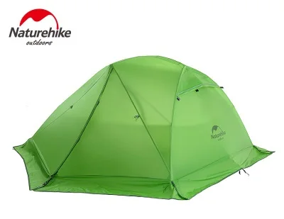 Naturehike 2-местная кемпинговая палатка Сверхлегкая 20D двухслойная силиконовая ткань для пешего туризма 2 человек, палатки - Цвет: 20D new with skirt