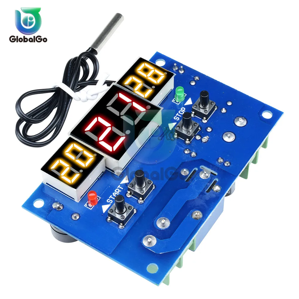 DST1020 двойной дисплей термостата красные синие Температура регулятор