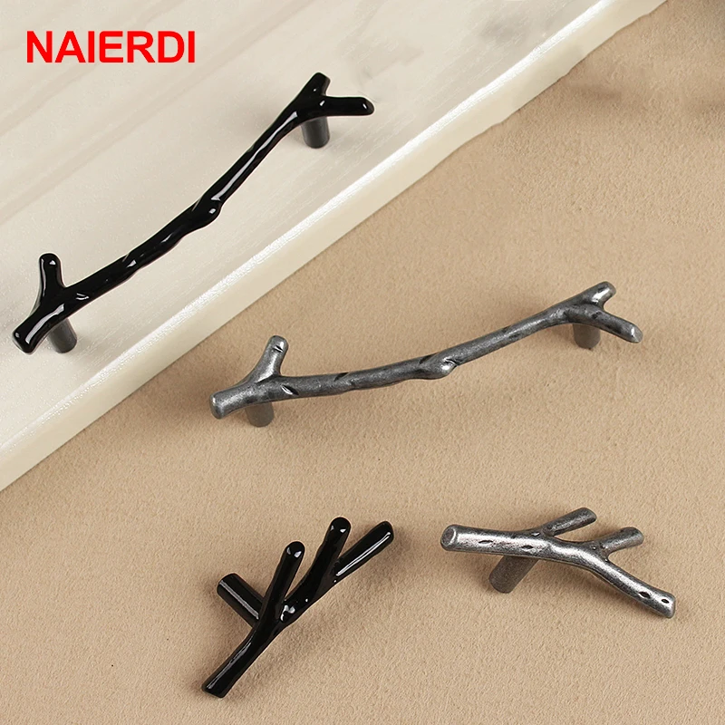 Ручки для дерева NAIERDI 10 шт. черная бронзовая кухонная ручка 96 мм 128 ручки выдвижных