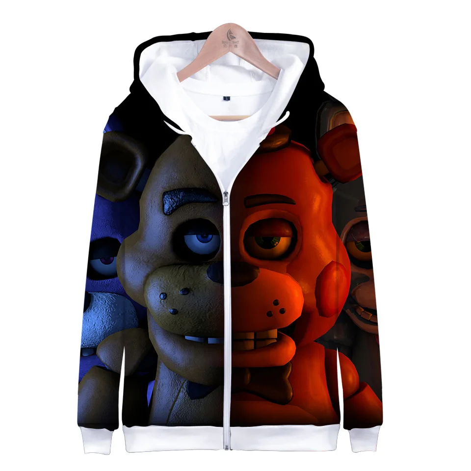 Толстовка Fnaf с 3D рисунком для мальчиков толстовка капюшоном FNAF Five Nights at в стиле
