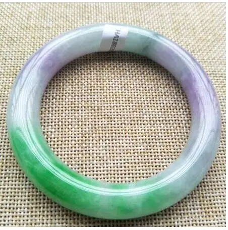 Сертифицированный браслет Jadeite из натурального зеленого нефрита 58 мм 60