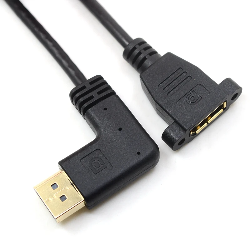 Угловой Удлинительный кабель DisplayPort штырь гнездо 90 градусов вверх и вниз влево