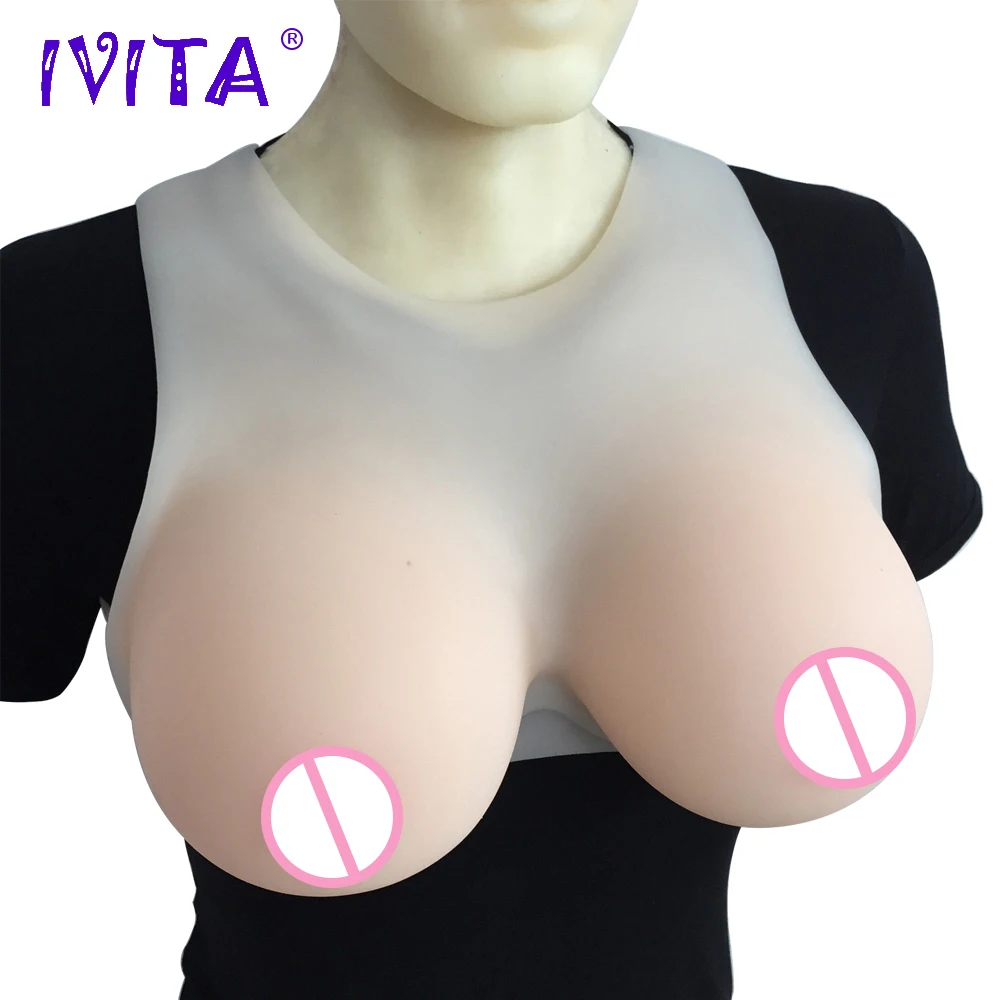 Реалистичная силиконовая форма для груди IVITA 1400 г грудь трансвеститов
