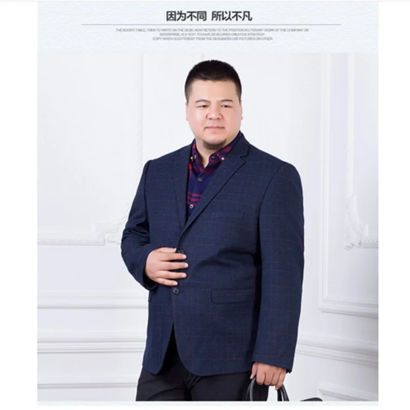 Мужской Модный хлопковый Блейзер большого размера 8XL 6XL 5XL 4XL в Корейском стиле |