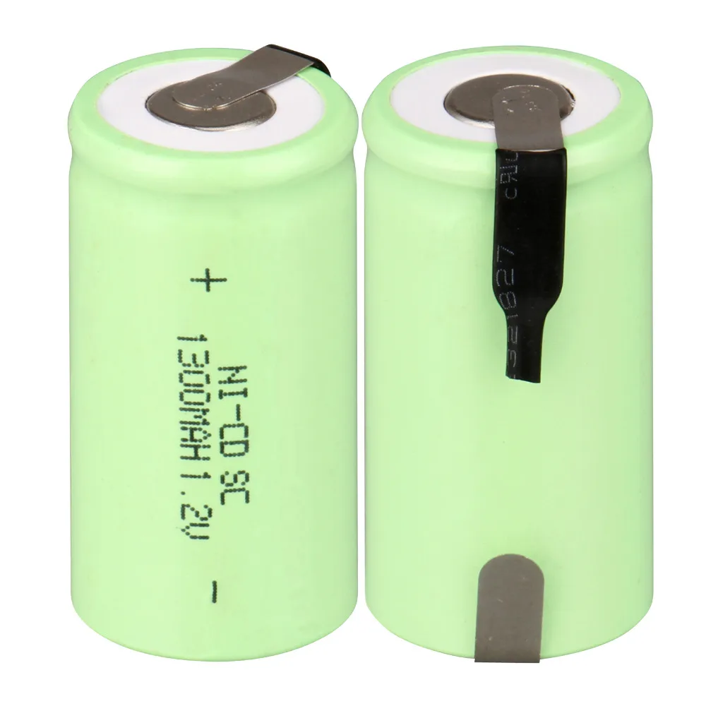 new arrival for 2017! 2PCS a set Sub C SC battery 1.2V 1300mAh Ni-Cd NiCd Rechargeable Battery 4.25CM*2.2CM -Green Color | Электроника