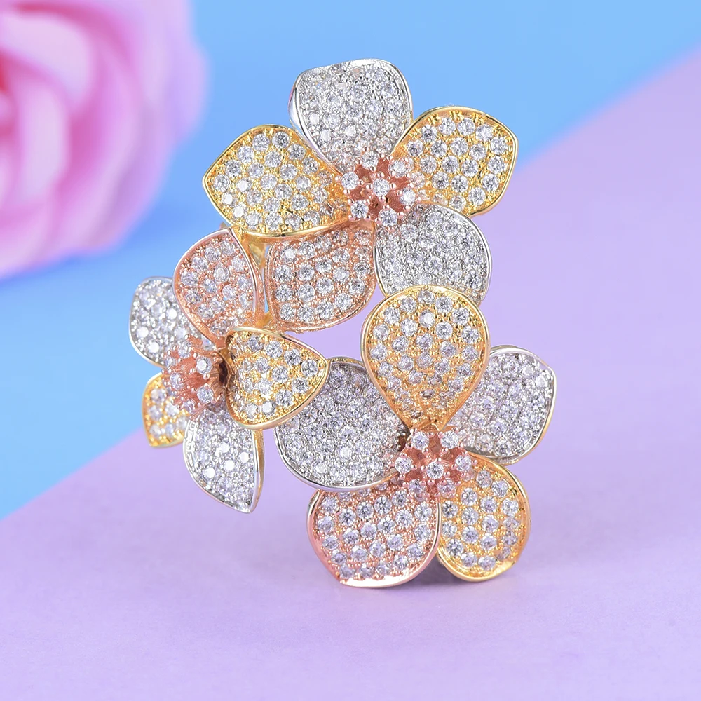 missvikki New Trendy Flowers Brooch Accessories for Ladies Winter Clothes Flower Fashionable Lover Mother Christmas Present | Украшения и