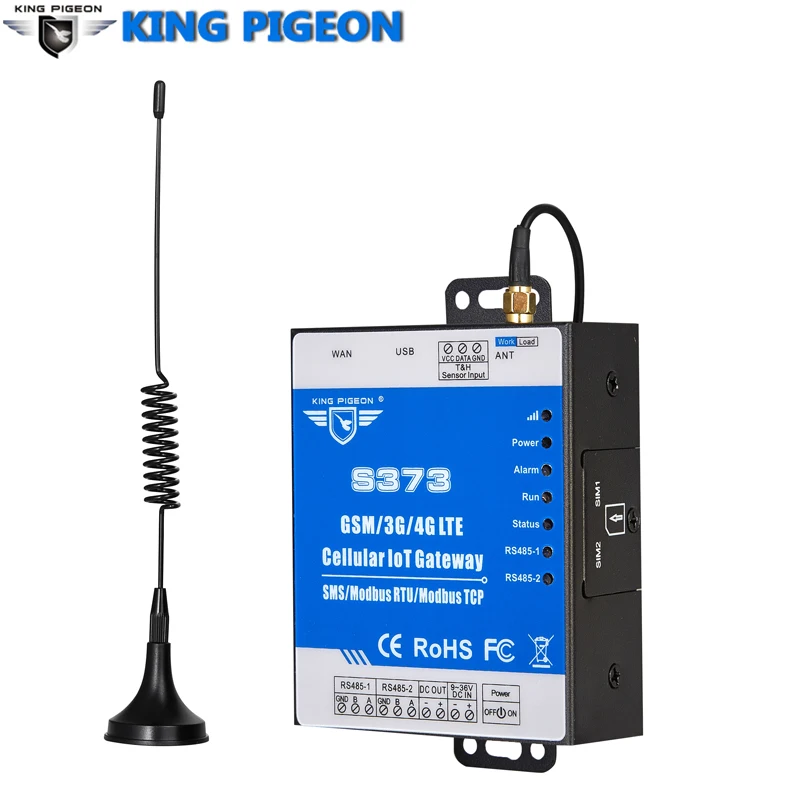 Беспроводной шлюз 3G IoT Modbus RTU в SMS поддерживает 128 расширенных ввода/вывода бирок с