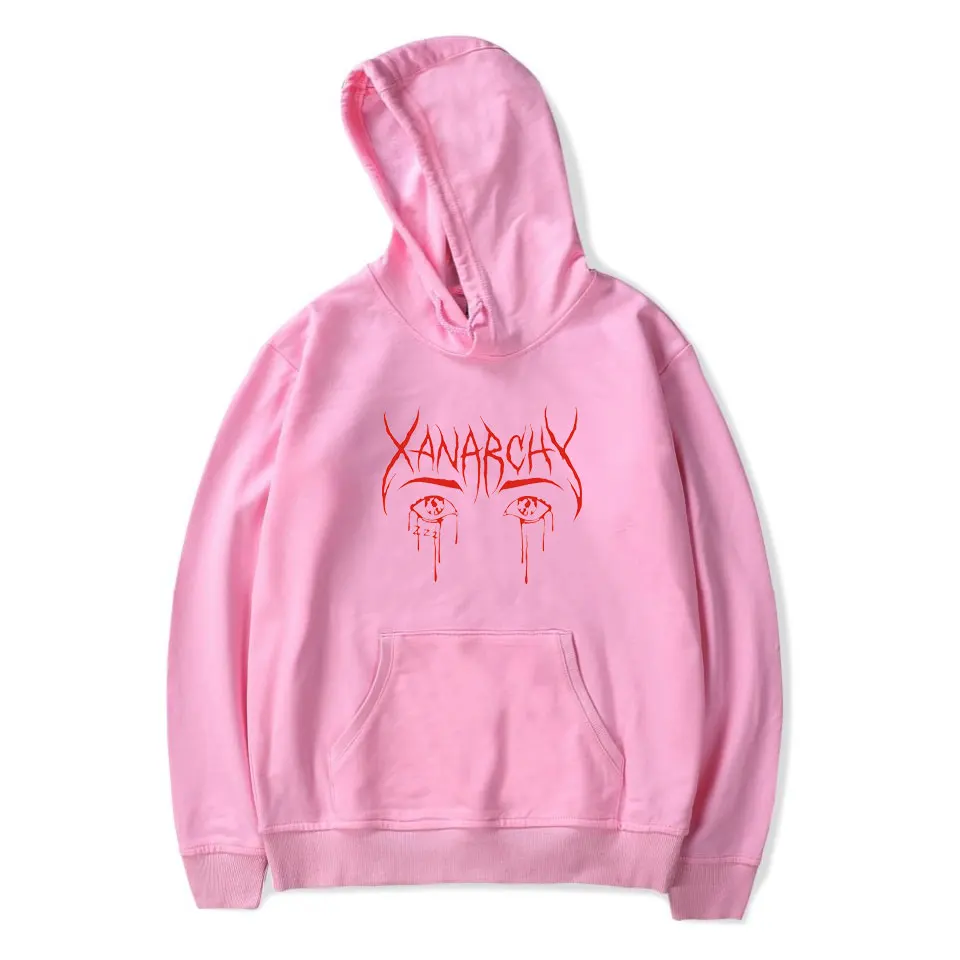 QJM Lil Xan анархия толстовка с капюшоном для мужчин размеры плюс осень Мода