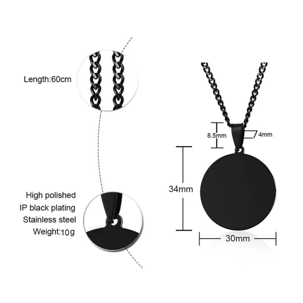 Ожерелье Vnox с гравировкой имени для женщин и мужчин цепочка из нержавеющей стали