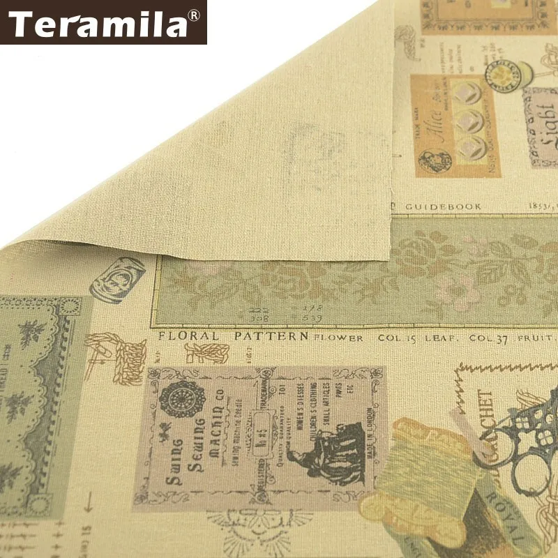 Teramila тканевый счетчик хлопковая льняная ткань Tissus Au Metre сделай сам диван подушка