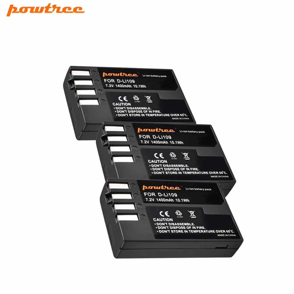 3 пакета DLI109 D LI109 батарея для PENTAX K R 2 KR K2 K30 K50 30 50 K500 500 L15 цифровые камеры L20|Цифровые