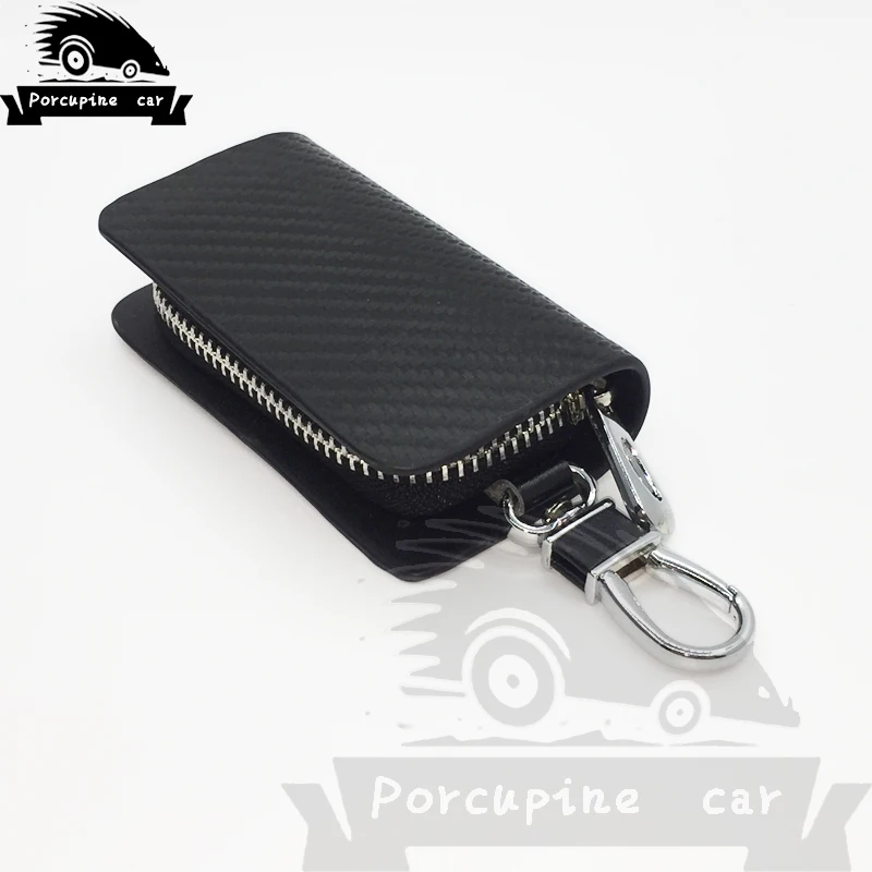 

Carbon fiber pattern Leather Car Key Holder Cover Key Wallet Key for BMW Audi Mercedes VW Skoda Toyota Lexus Honda Hyundai Kia