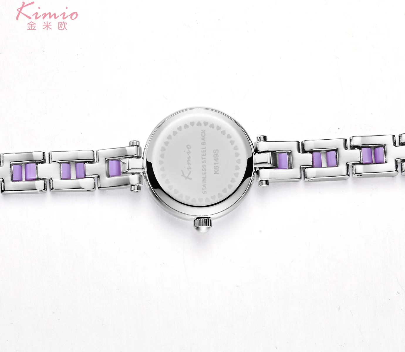 KIMIO красочные кварцевые с бриллиантами часы алый розовый золотой браслет Женское