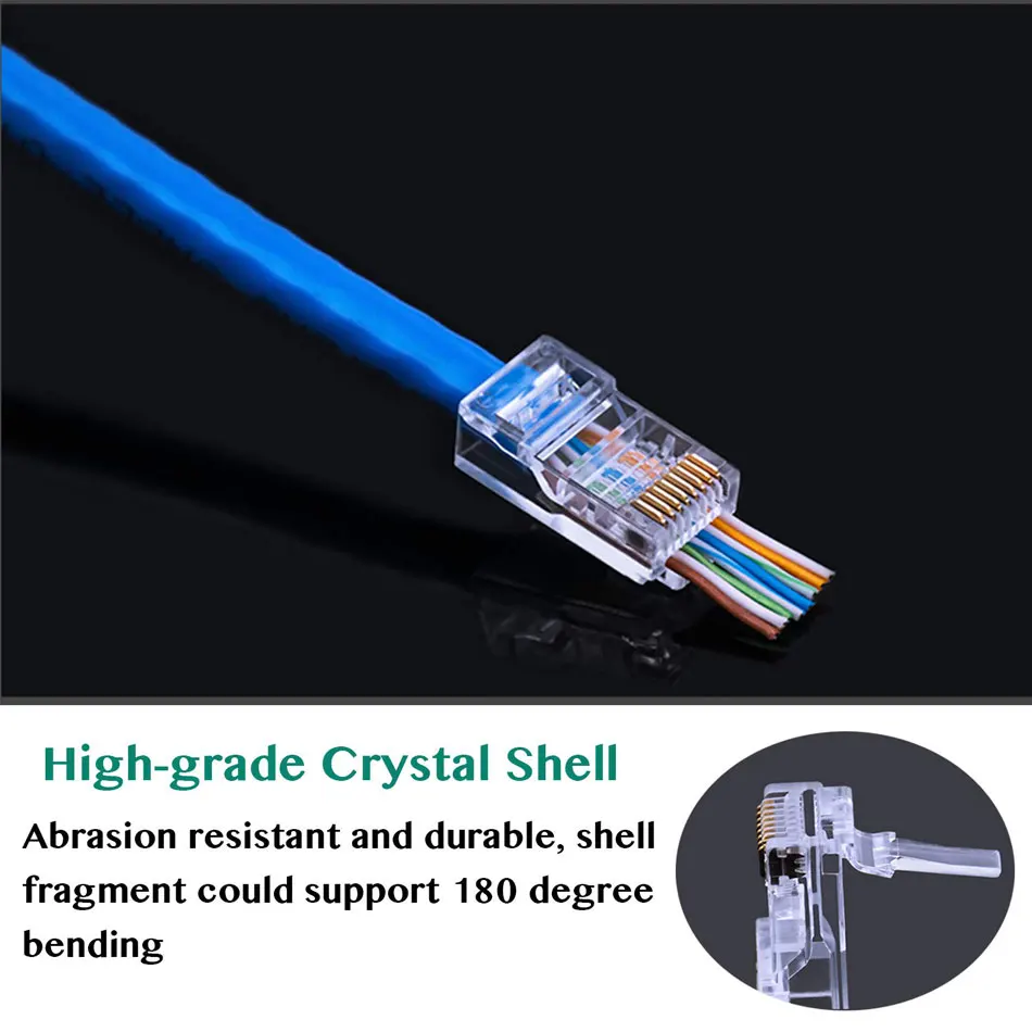 EZ rj45 разъем cat6 rj 45 ethernet Кабельный cat5e utp 8P8C cat 6 сетевой 8-контактный
