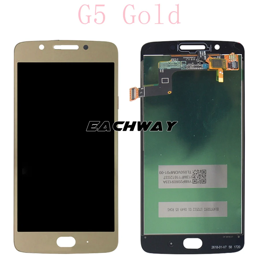 5," G5 Plus lcd для Motorola MOTO G5 дисплей G5 Plus lcd XT1685 сенсорный экран дигитайзер XT1670 lcd Замена G5 Plus lcd - Цвет: Gold G5