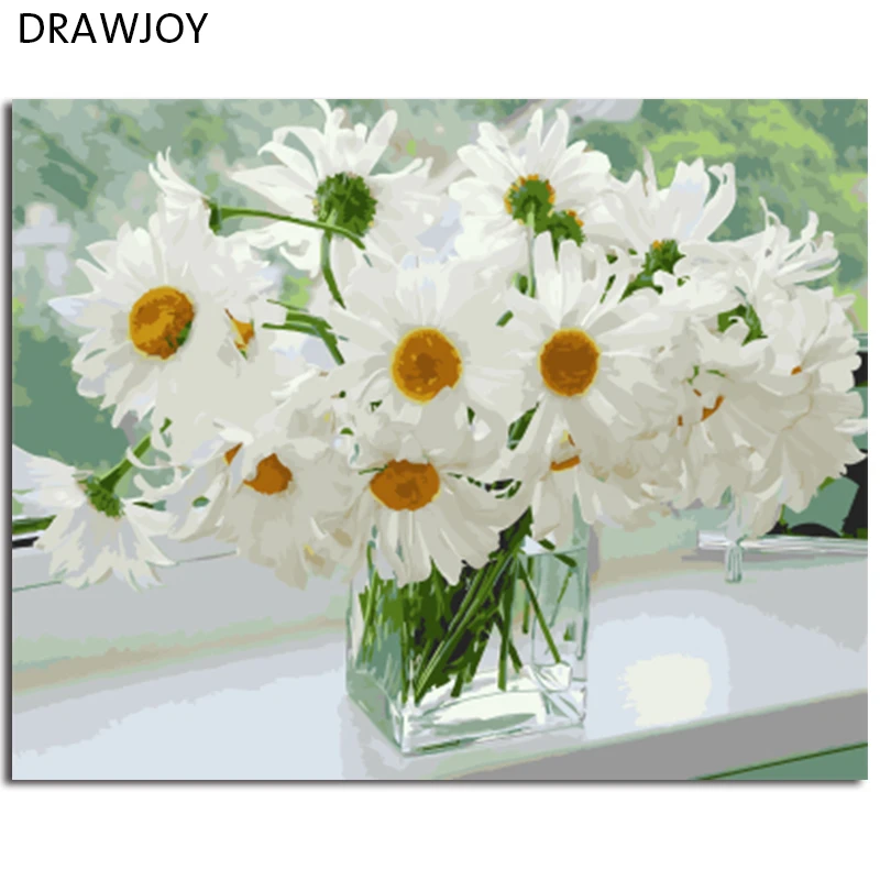 DRAWJOY картина в рамке домашний декор DIY живопись по номерам на холсте настенная живопись и холст с каллиграфией картина маслом