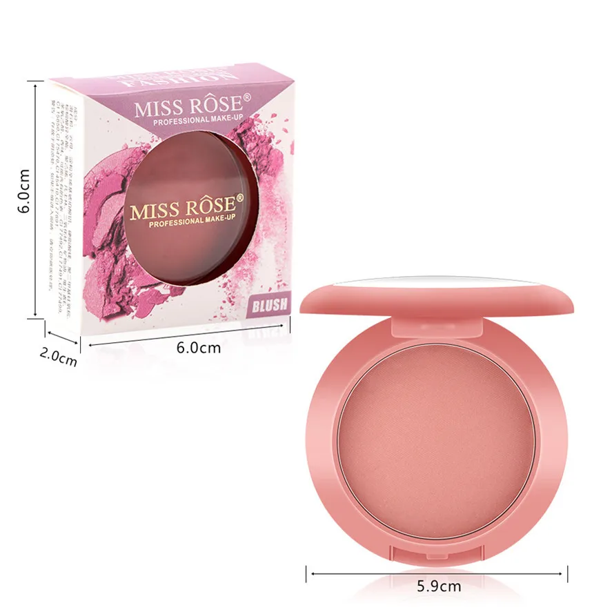 New Cosmetic Concealer Blusher MISS ROSE 1PC Makeup Contour Blush Red Smooth Dull Naturally Brighten 0327#30 | Красота и здоровье