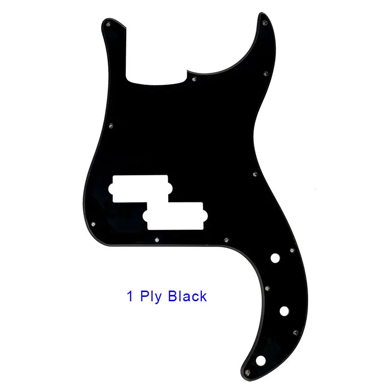 Пользовательские гитарные части, качественная электрическая гитара Pickguard-для США/Мехико Fd стандарт P бас Гитара Pickguard царапина пластина - Цвет: 1Ply Black