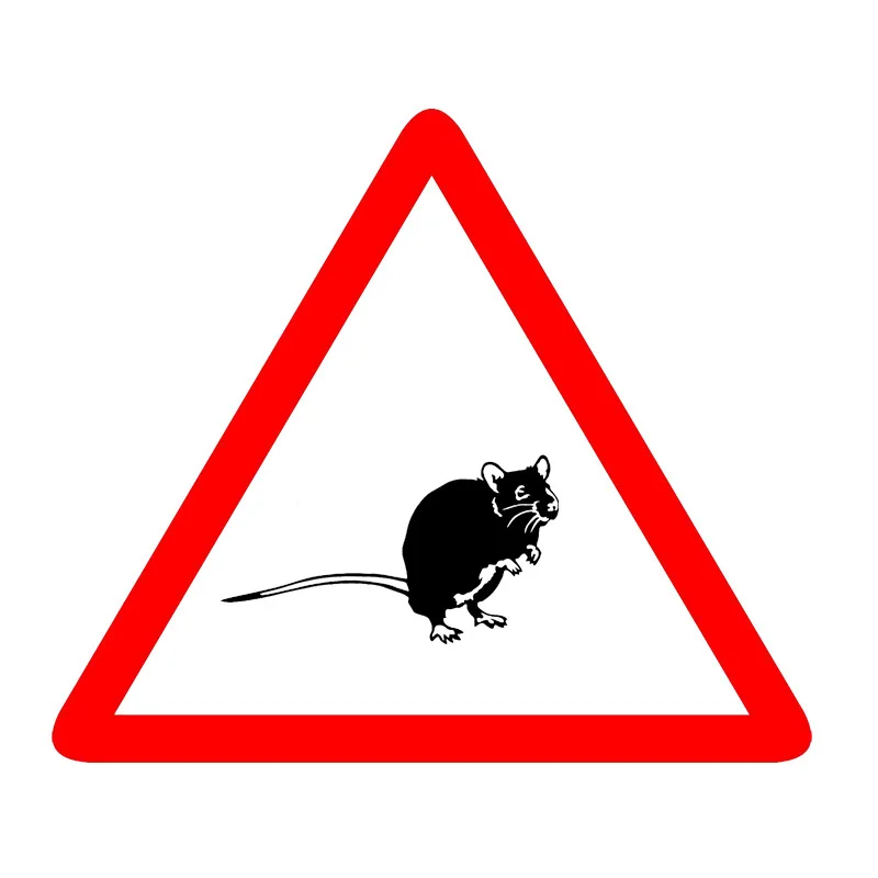 YJZT 12.7CM*10.8CM Creative Funny Rat PVC Animal Warning Car Sticker Decal 12-1290 | Автомобили и мотоциклы