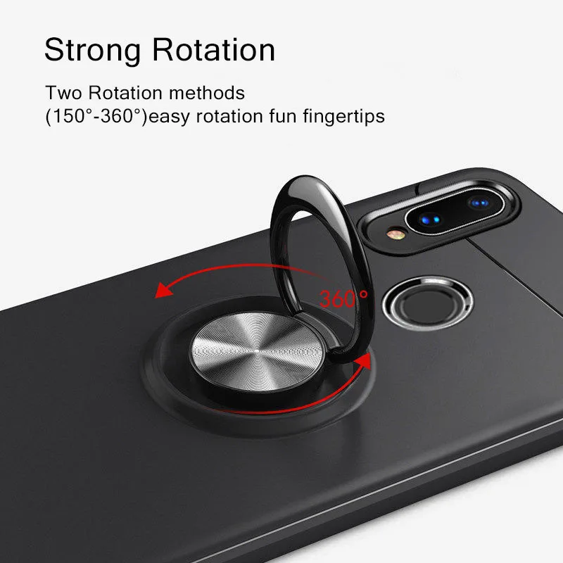 Противоударный чехол для huawei Honor 8c, чехол, ТПУ, силиконовый, с подставкой, бампер, кольцо на палец, магнитный кронштейн, задняя крышка для huawei Honor 8C