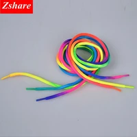 1 pairs rainbow shoelaces round sneaker shoe laces fashion colorful shoelace for all shoes 100cm 120cm strings yc 1