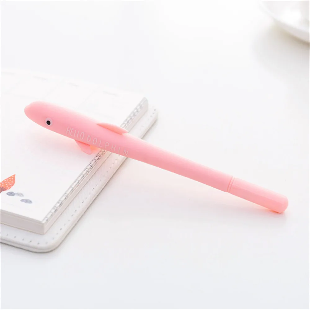 1 шт. 0 38 мм креативная дизайнерская ручка в виде дельфина Escolar Papelaria нейтральная