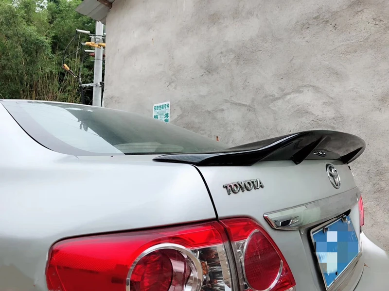 Использовать для Toyota corolla спойлер 2006 07 08 09 10 11 12 13 лет Глянцевая углеродное волокно/FRP заднее крыло R стиль спортивные аксессуары