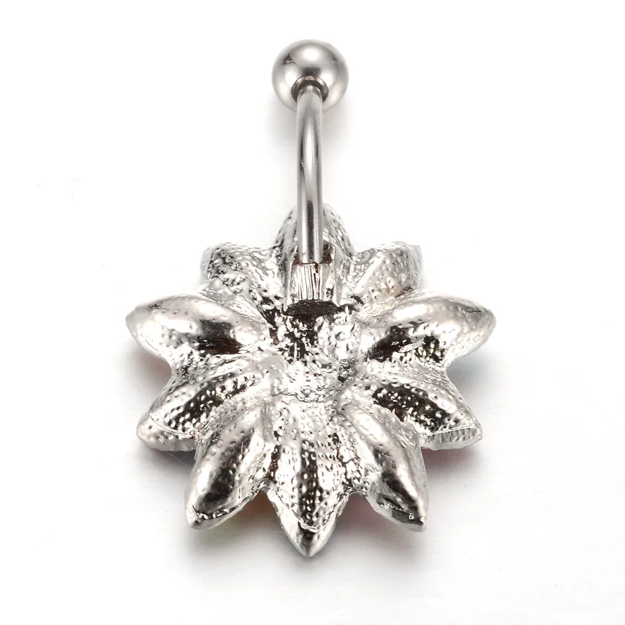 Кольцо из нержавеющей стали с пупырчатыми кнопками 1 шт. цветные Кристальные