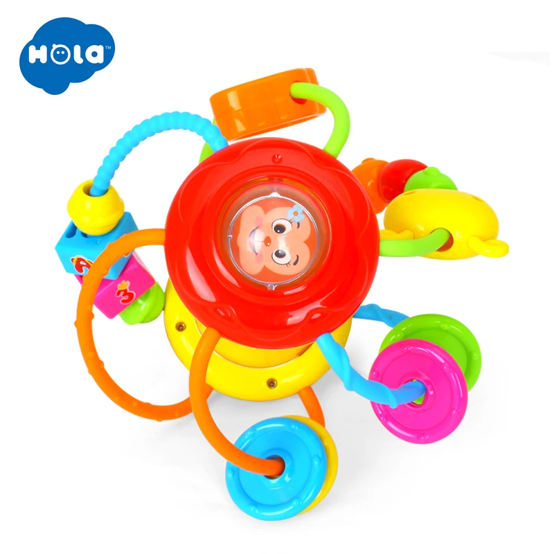 Clack and Slide Activity Ball детские развивающие игрушки-погремушки для младенцев захватывающий шар-головоломка многофункциональные шарики с колокольчиками 0-18 месяцев
